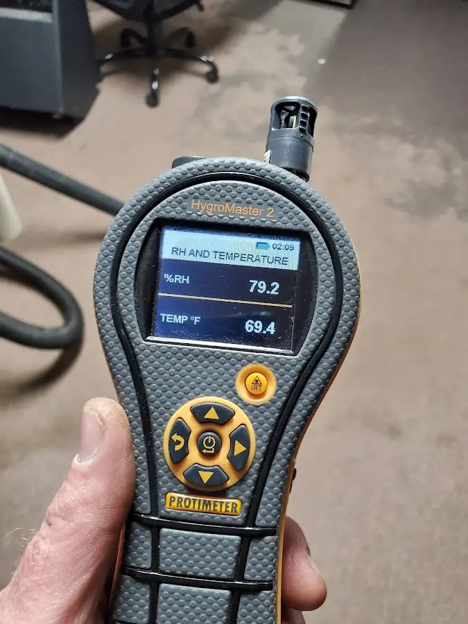 Moisture meter humidity assessment for Fire & Smoke Damage Restoration in San Clemente