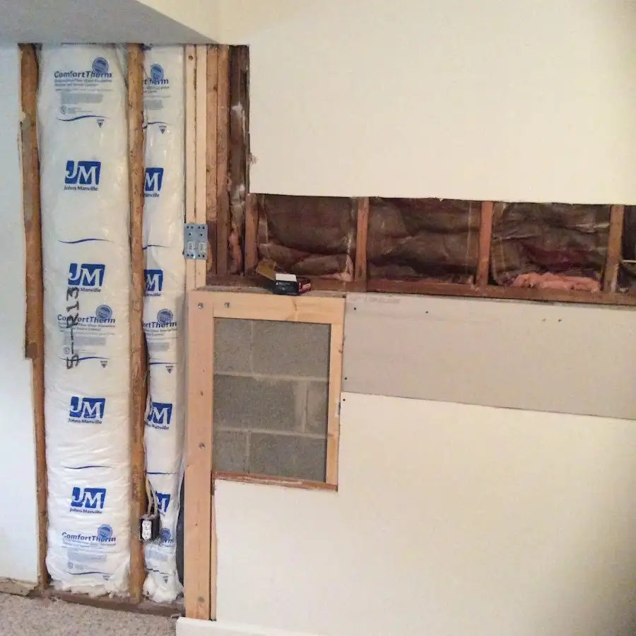 Wall insulation replacement during Structural Drying in San Clemente